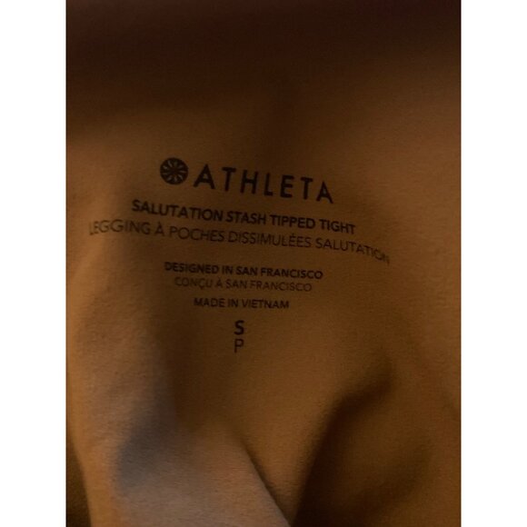 ATHLETA Brown Salutation Stash High-Rise Waist Women's Tipped Leggings Small - Picture 8 of 8